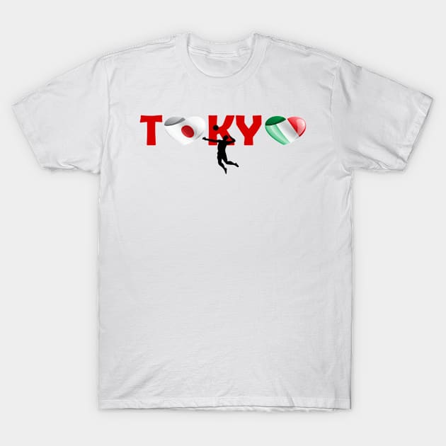 Volleyball in Tokyo - team Italy (IT) T-Shirt by ArtDesignDE